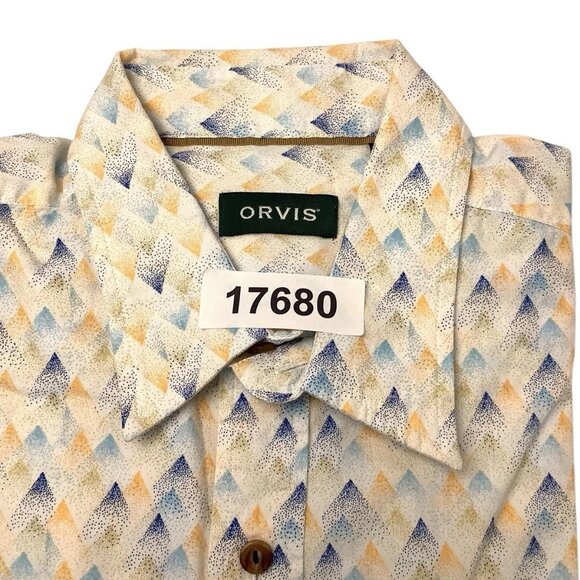 Orvis Button Down Shirt Short Sleeve 2 Pocket Men’s Size Large 100% Cotton - Picture 8 of 8